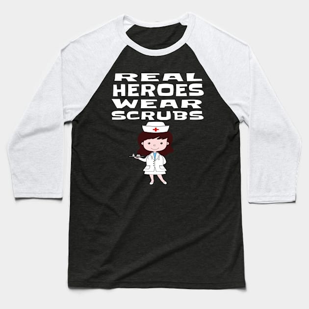 REAL HEROES WEAR SCRUBS Baseball T-Shirt by houssem